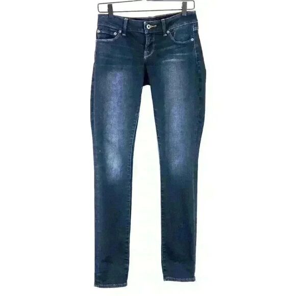 Y2K Lucky Brand Dark Wash Jeans "Lolita Skinny" Size 24 Regular - Picture 1 of 7